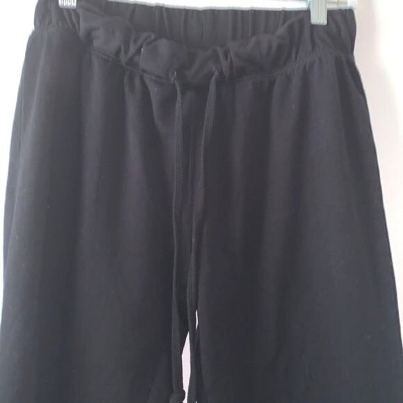Black Elastic Waist Jogger Pants With Drawstring S - Picture 5 of 10
